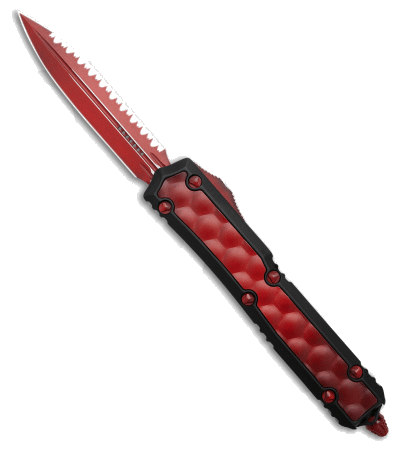 Microtech 206 - 3BIWRDS Makora D/E - Weather Red - Weathered Red Blade - timberknives.com