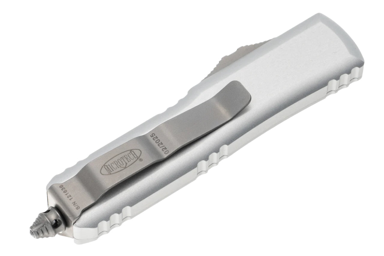 Microtech 231 - 4CR UTX - 85 S/E - Clear Handle - Satin Blade - timberknives.com