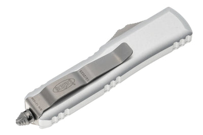 Microtech 231 - 4CR UTX - 85 S/E - Clear Handle - Satin Blade - timberknives.com