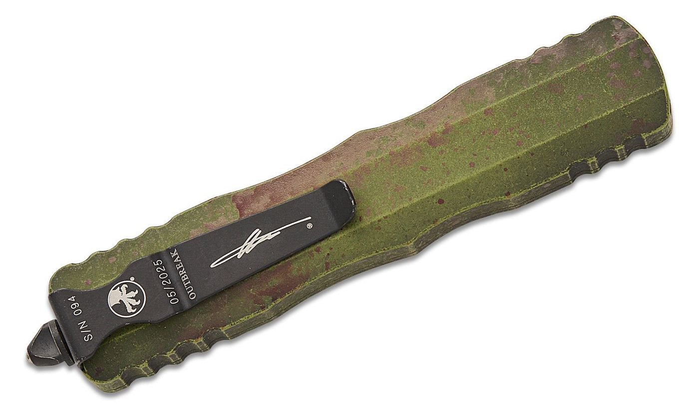 Microtech Dirac Delta 227 - 1 OBDS OTF Knife - M390 Dagger Blade, Automatic, Outbreak Aluminum Handle - timberknives.com