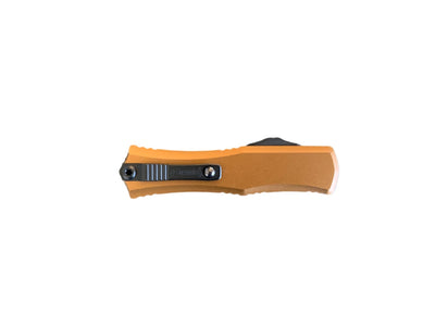 MICROTECH HERA II MINI OTF AUTOMATIC KNIFE TAN 3" DAGGER BLACK 1702M - 1TA - timberknives.com