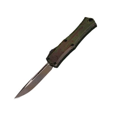 Microtech Hera II Mini Outbreak Deep Engraved Signature Series 2.95" Single Edge 1703M - 1OBDS - timberknives.com