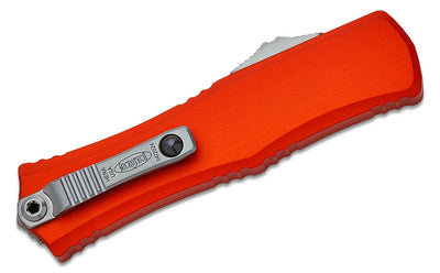 Microtech Hera II Mini Recurve OTF Automatic Knife Orange Aluminum 1703M - 10 OR - timberknives.com