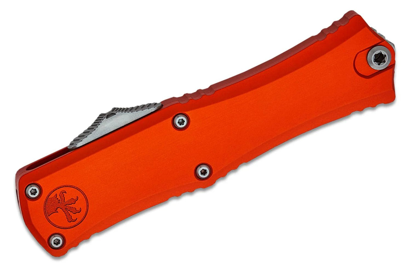 Microtech Hera II Mini Recurve OTF Automatic Knife Orange Aluminum 1703M - 10 OR - timberknives.com