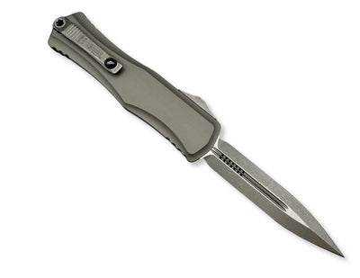 Microtech Hera II OTF Automatic Knife Natural Clear Aluminum (4" Apocalyptic) - timberknives.com