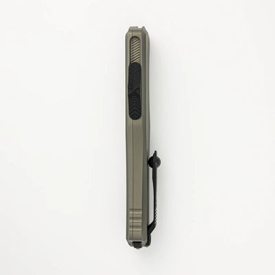 Microtech Hera II Recurve OTF Automatic Knife Natural Clear Aluminum 1705 - 1NC - timberknives.com
