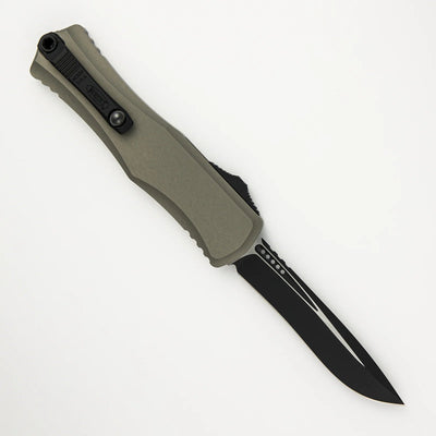 Microtech Hera II Recurve OTF Automatic Knife Natural Clear Aluminum 1705 - 1NC - timberknives.com