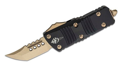 Microtech Mini Troodon Hellhound OTF Automatic Knife Black (1.9" Bronze) 819 - 13S - timberknives.com
