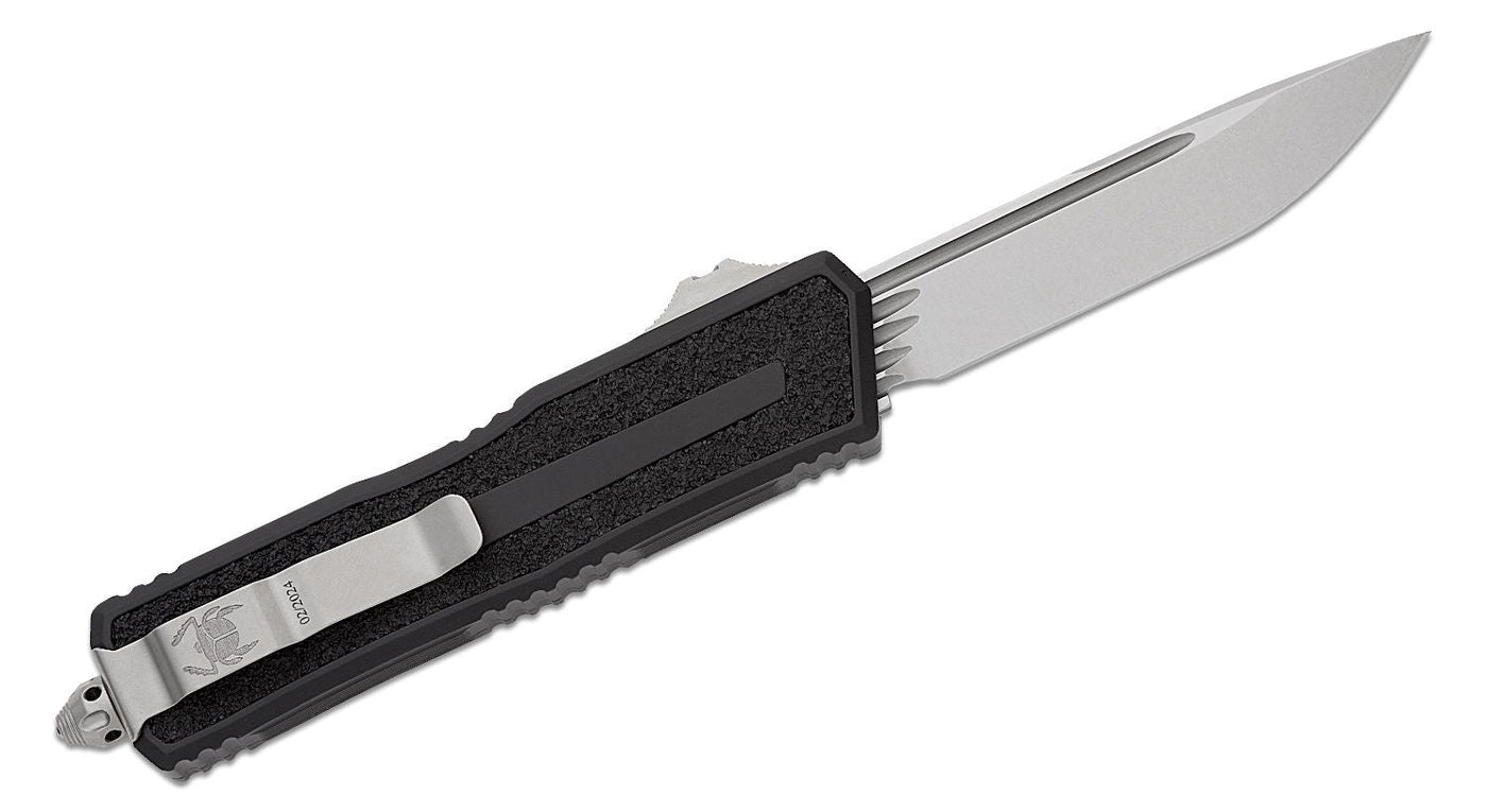 Microtech Scarab II Gen III S/E OTF Automatic Knife Black (4" Stonewash M390MK) - timberknives.com