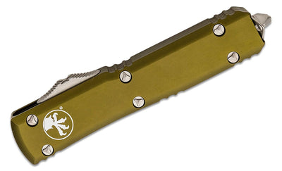 Microtech Ultratech Bayonet Automatic Knife OD Green (3.4" Stonewash) 120 - 10OD - timberknives.com