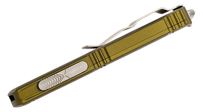 Microtech Ultratech Bayonet Automatic Knife OD Green (3.4" Stonewash) 120 - 10OD - timberknives.com
