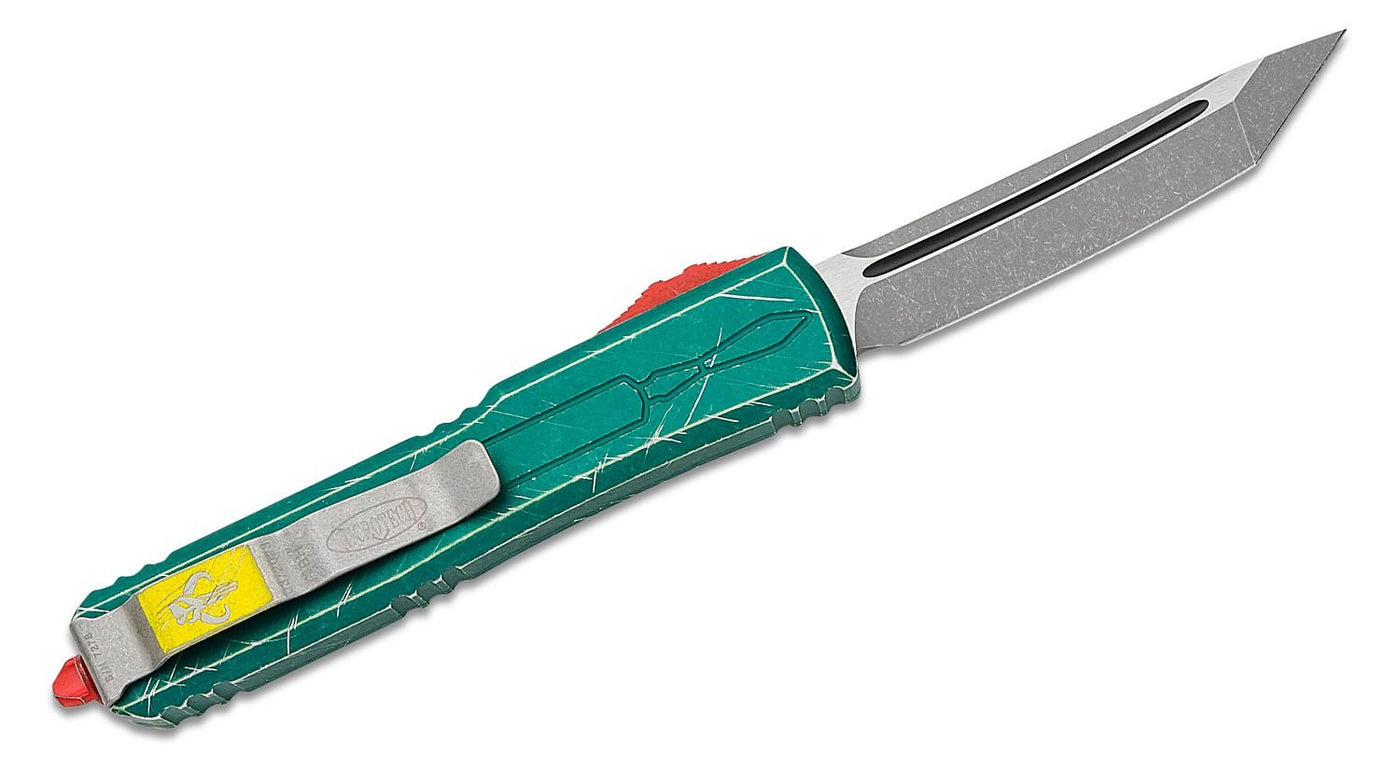 Microtech Ultratech Bounty Hunter OTF Automatic Knife (3.4" Apocalyptic)123 - 10BH - timberknives.com