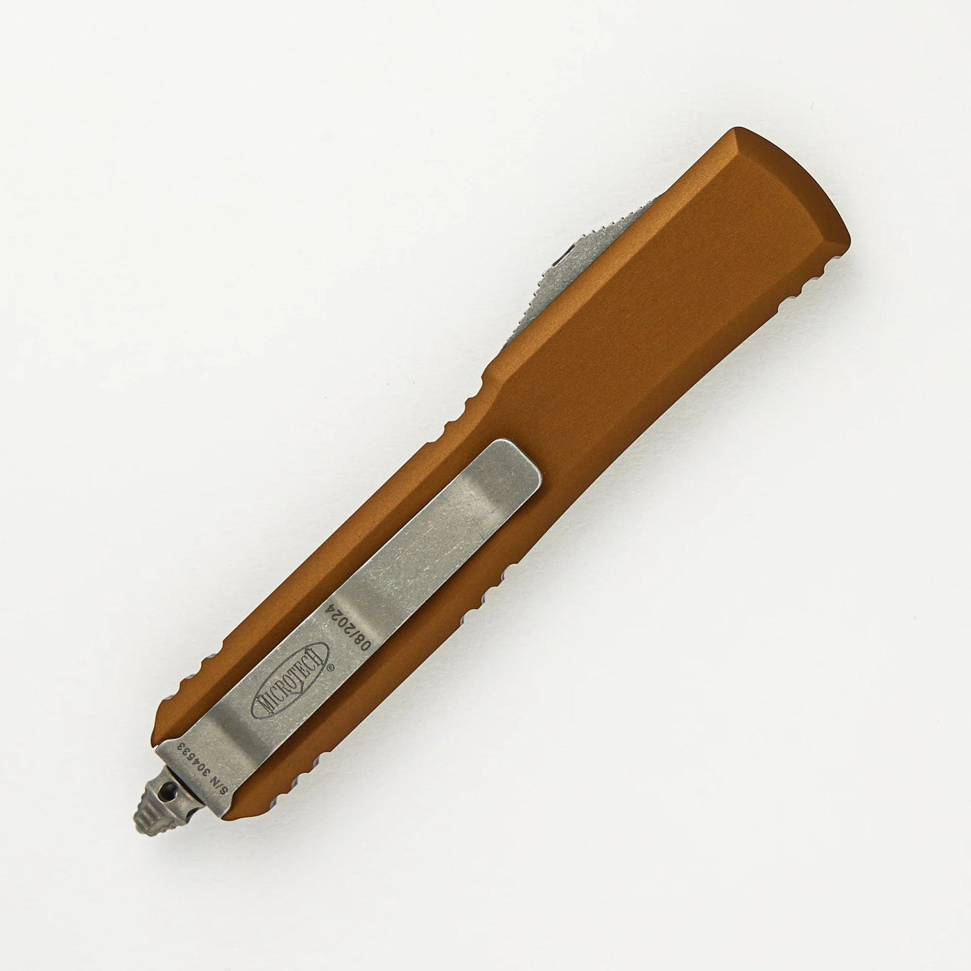 MICROTECH ULTRATECH D/E TAN APOCALYPTIC PARTIAL SERRATED 122 - 11 APTA - timberknives.com