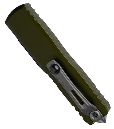 Microtech UTX - 85 D/E Gen IV OTF Automatic Knife OD Green (3.1" Apocalyptic) - timberknives.com