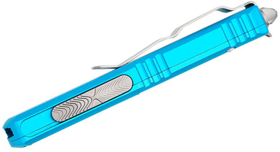 Microtech UTX - 85 D/E OTF Automatic Knife Turquoise (3.1" Satin) 232 - 4 TQ - timberknives.com