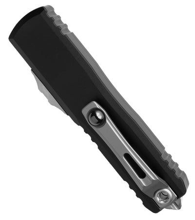 Microtech UTX 85 Gen IV 1232 - 10 AP Folding Knife - M390MK Double - Edge Blade, OTF Automatic, Premium Compact EDC Pocket Knife with Black Aluminum Handle - timberknives.com