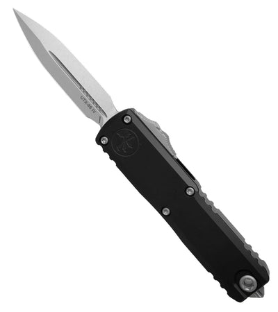 Microtech UTX 85 Gen IV 1232 - 10 AP Folding Knife - M390MK Double - Edge Blade, OTF Automatic, Premium Compact EDC Pocket Knife with Black Aluminum Handle - timberknives.com