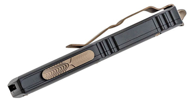Microtech UTX - 85 S/E OTF Automatic Knife Black (3.125" Bronze Apocalyptic) - timberknives.com
