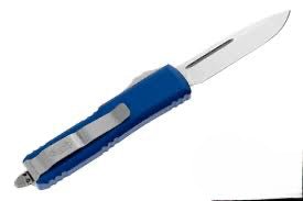 Microtech UTX - 85 S/E OTF Automatic Knife Navy Blue Aluminum (3.1" Satin) 231 - 4NA - timberknives.com