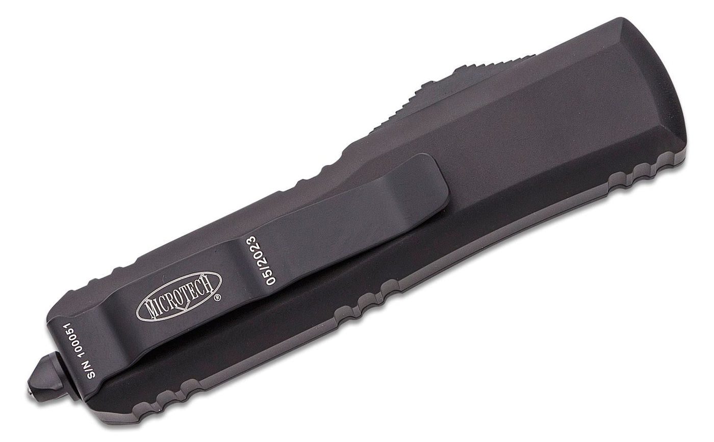Microtech UTX - 85 T/E OTF Automatic Knife Tactical (3.125" Black) 233 - 1T - timberknives.com