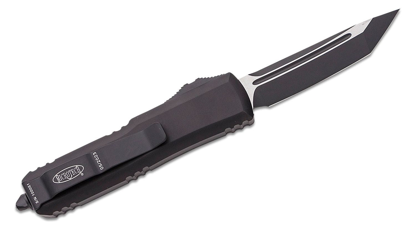 Microtech UTX - 85 T/E OTF Automatic Knife Tactical (3.125" Black) 233 - 1T - timberknives.com