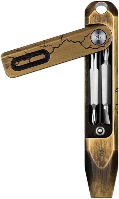 OKNIFE Otacle D1 EDC Multi - Bit Driver Cracked Brass - timberknives.com