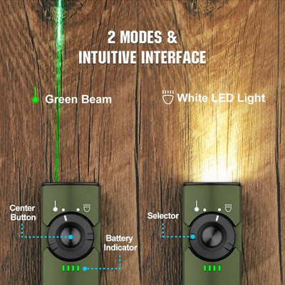 Olight Arkfeld Flat Flashlight with Green Laser & White Light - timberknives.com