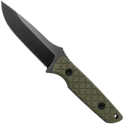 Spartan Blades Alala Fixed Blade Knife 3.75" 1095 Cro - Van Drop Point, Green Micarta Handles - timberknives.com