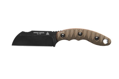 TOPS Knives Sheep Creek Fixed Blade Knife Green/Tan Micarta (3.75" Black) - timberknives.com