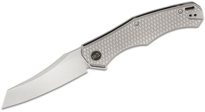 We Knife Company Kyle Lamb RekkeR Frame Lock Flipper Knife 3.61" CPM - 20CV Polished Bead Blasted Reverse Tanto Blade, Polished Bead Blast Machined Titanium Handles - WE22010G - 2 - timberknives.com