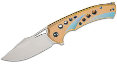 WE KNIFE Swiftfin Flipper & Thumb Hole Knife Titanium Handle (3.8" CPM 20CV Blade) WE23051 - 4 - timberknives.com