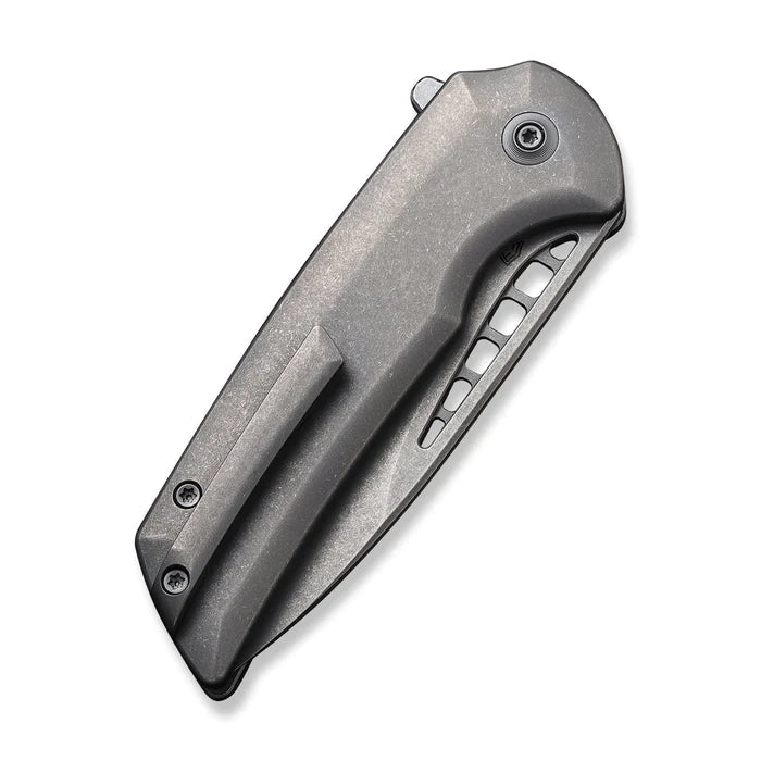 WEKNIFE Mini Malice Flipper & Button Lock Knife Titanium Handle - timberknives.com