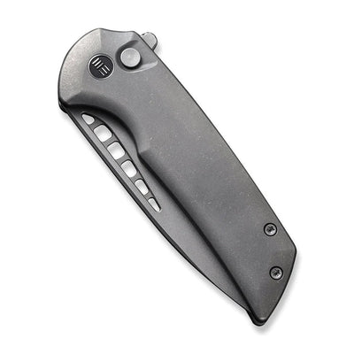 WEKNIFE Mini Malice Flipper & Button Lock Knife Titanium Handle - timberknives.com