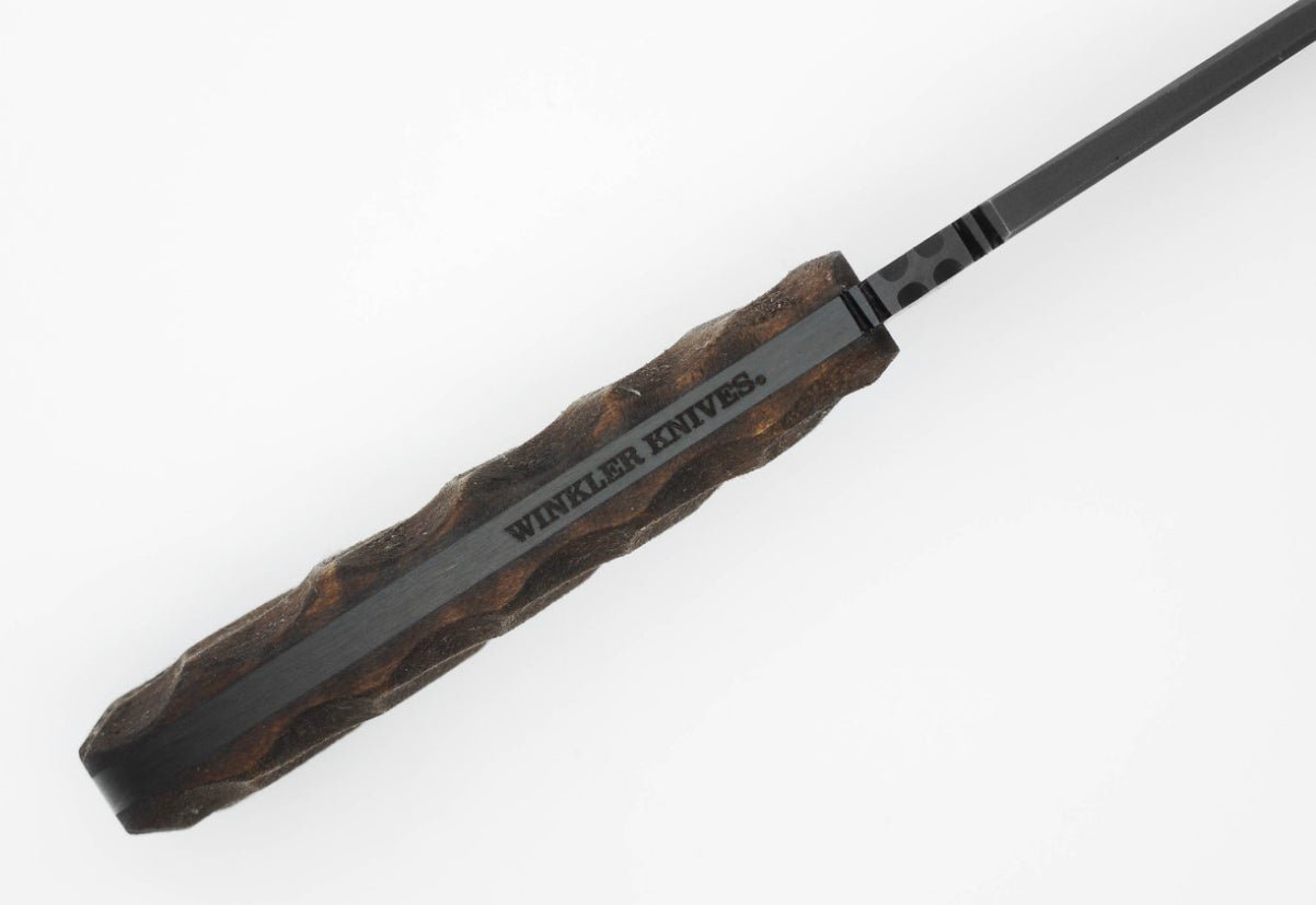 Winkler Knives Blue Ridge Hunter Fixed Blade Knife Sculpted Maple (4.1" Black) - timberknives.com