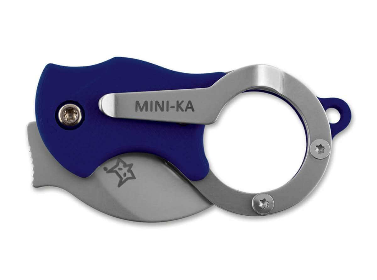 Fox Mini-Ka Blue Sandblasted Folding Pocket Knife