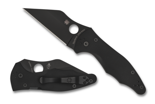 Spyderco Yojimbo 2 Black/Black Blade Compression Lock Folding Knife Black G-10 (3.2" Black) - Model C85GBBK2