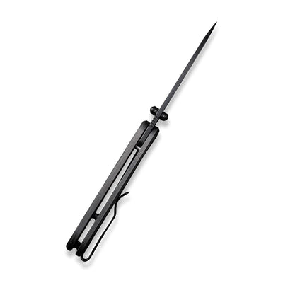 WE Knives Banter Liner Lock Folding Knife Marble Carbon Fiber (2.9" Black SW) 2004H