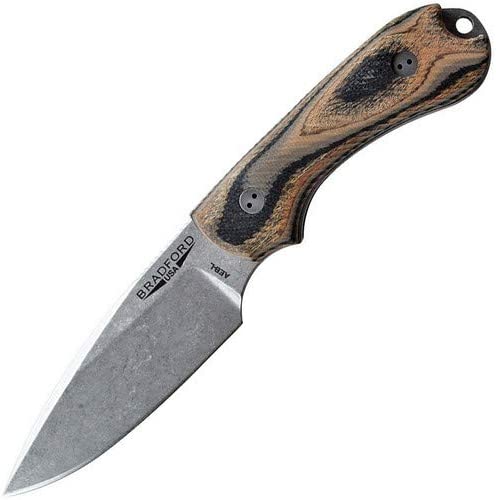 Bradford Knives Guardian Fixed Blade Knife 3D G-Wood (3.5" Stonewash M4)