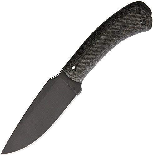Winkler Knives Woodsman Fixed Blade Knife Black Canvas Laminate (4.25" Caswell)