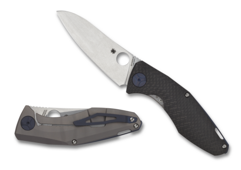 Spyderco Drunken Carbon Fiber/TI Frame Lock Folding Knife - Model C235CFTI