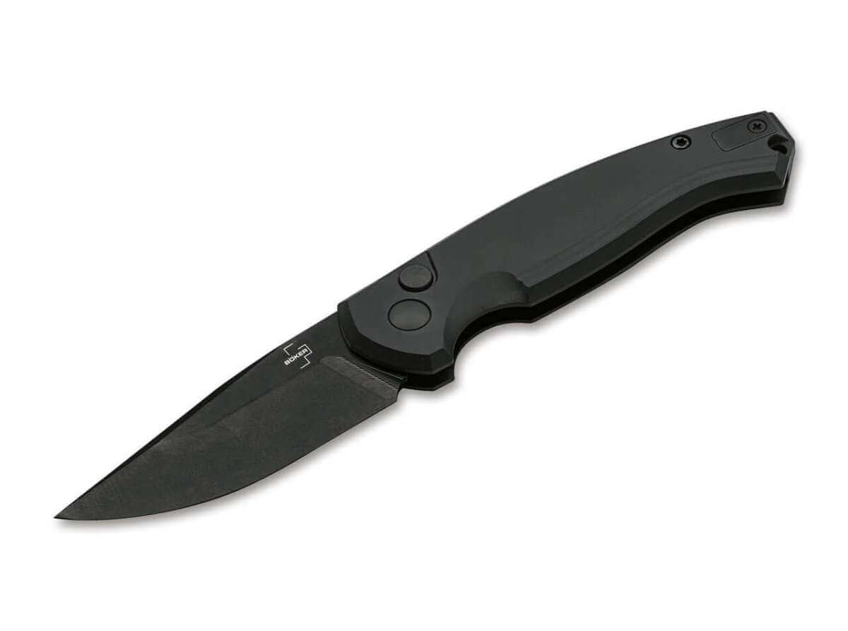 Boker Plus Vox Karakurt Automatic Folding Knife Black Aluminum 01BO365