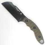 TOPS Knives Sheep Creek Fixed Blade Knife Green/Tan Micarta (3.75" Black)