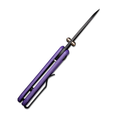 CIVIVI Baby Banter Purple Thumb Stud Knife G10 Handle (2.34" Nitro-V Blade) C19068S-4