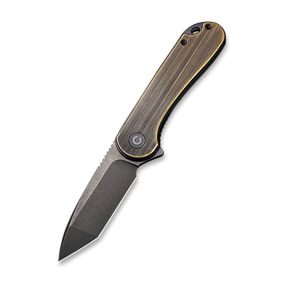 CIVIVI Elementum Flipper Knife Brass Handle (2.96" D2 Blade) - C907T-A