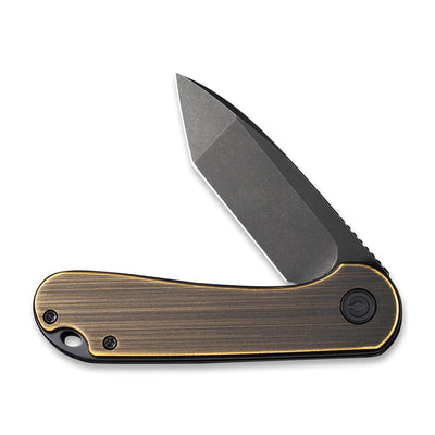 CIVIVI Elementum Flipper Knife Brass Handle (2.96" D2 Blade) - C907T-A