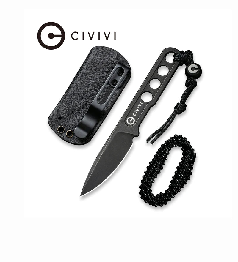 CIVIVI Circulus Fixed Blade Knife (Black Stonewashed)