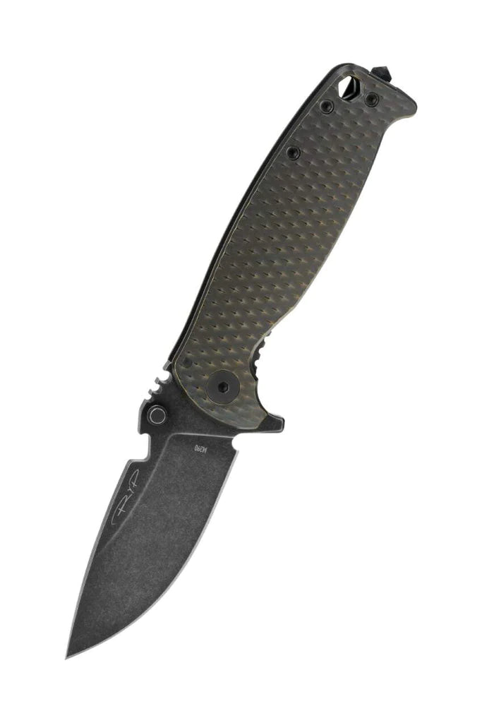 DPx Gear HEST/F 3.0 Folding Knife Black G10 and Titanium Handles (3.15") - DPHSF201