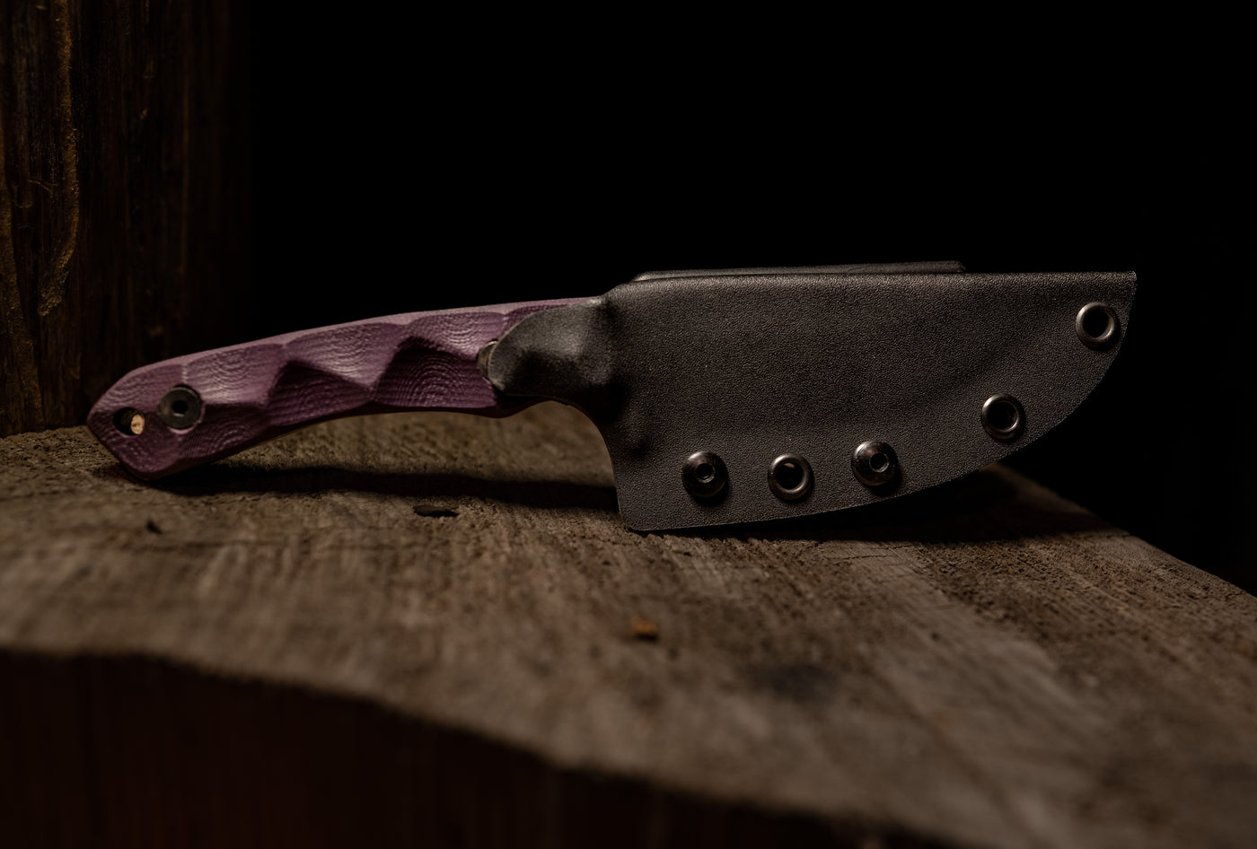 Stroup Knives GP2 Blade 3.5" Handle G10 Purple