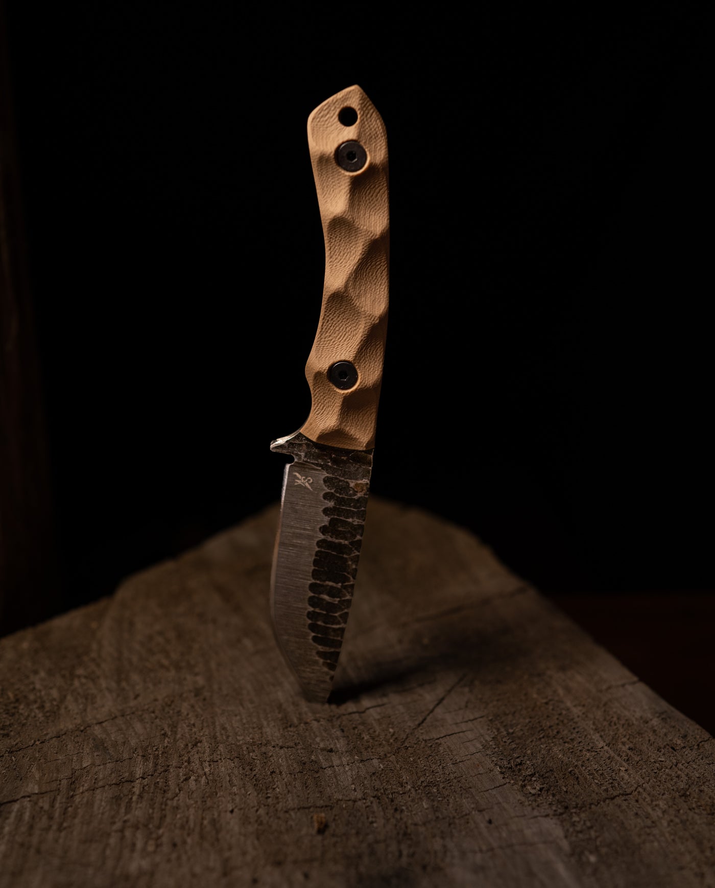Stroup Knives GP2 Blade 3.5" Handle G10 Tan