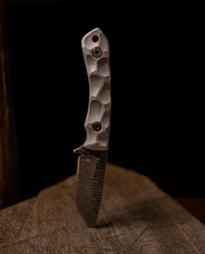 Stroup Knives GP2 Blade 3.5" Handle G10 Gray